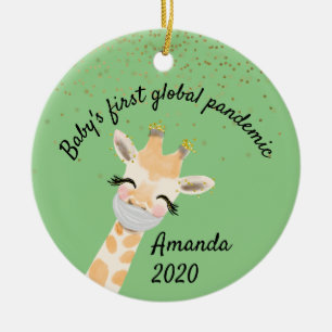 Die erste weltweite Pandemie-Giraffe für Kinder 20 Keramik Ornament