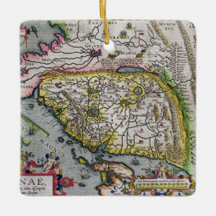 Die erste Western-Atlas-China 1584 Keramikornament