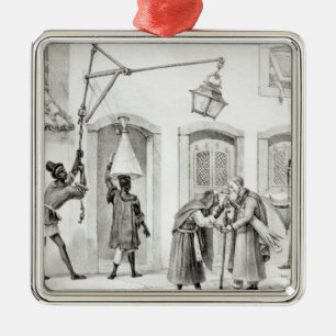 Die ersten Jobs des Morgens Silbernes Ornament