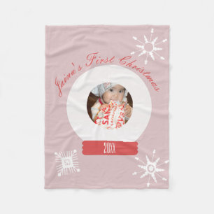 Die ersten Snowglobe-Schneeflocken des Babys Fleecedecke