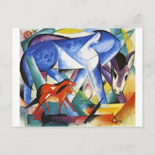 Die ersten Tiere von Franz Marc Postkarte