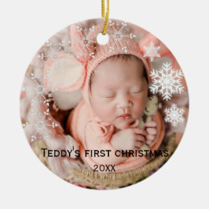 Die ersten Weihnachten des Kindes Keramik Ornament