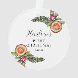 Die ersten Weihnachtsbotanicals des Babys Ornament