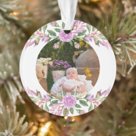 Die ersten Weihnachtsfeiern mit Blume Ornament