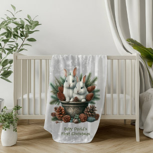 Die ersten Weihnachtsferien in einer Schüssel Sherpadecke