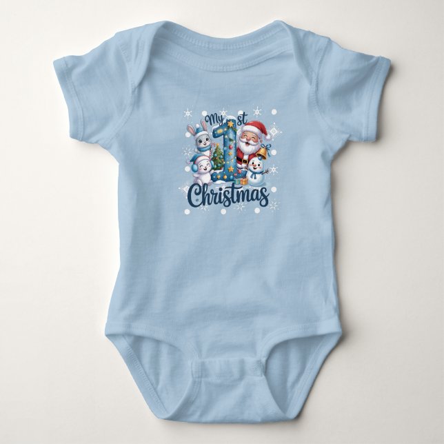 Die ersten Weihnachtsfreunde des Kindes Nummer ein Baby Strampler (Vorderseite)