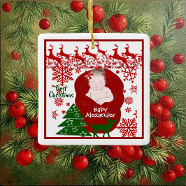 Die ersten Weihnachtslieder des Babys mit Schlafen Keramikornament