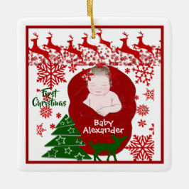 Die ersten Weihnachtslieder des Babys mit Schlafen Keramikornament