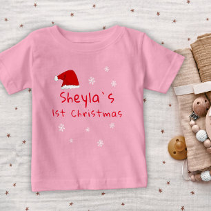 Die ersten Weihnachtsschneeflocken der Baby's Weih Baby T-shirt
