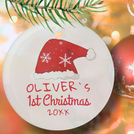 Die ersten Weihnachtsschneeflocken der Baby's Weih Ornament Aus Glas