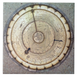 Die erster Frühling gefahrene Uhr mit Fusee, Fliese