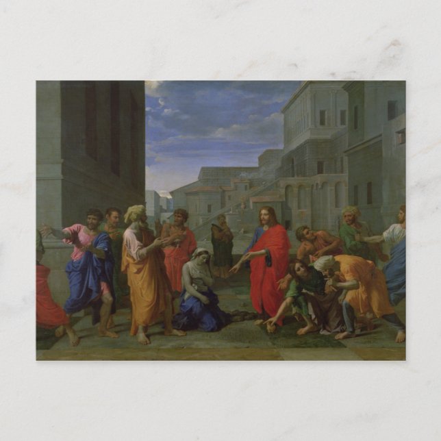Die erwachsene Frau, 1653 Postkarte (Vorderseite)