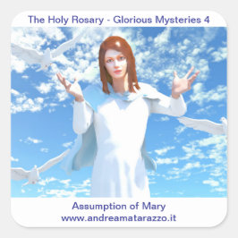 Die Erwartung Marias in den Himmel Quadratischer Aufkleber