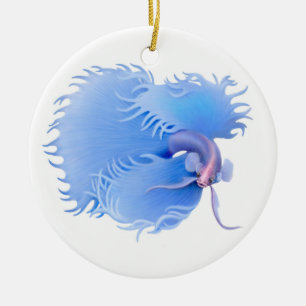Die erweiternde blaue Betta Fisch-Verzierung Keramik Ornament