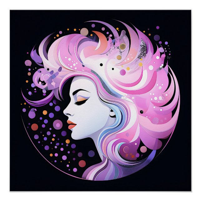 "Die Essenz der Eleganz" Die Schönheit der Frauen Poster (Vorderseite)