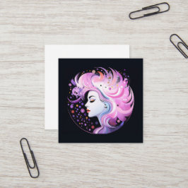 "Die Essenz der Eleganz" Die Schönheit der Frauen Quadratische Visitenkarte