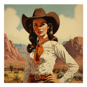 Die Essenz des Cowgirl: Wild West Whispers Poster