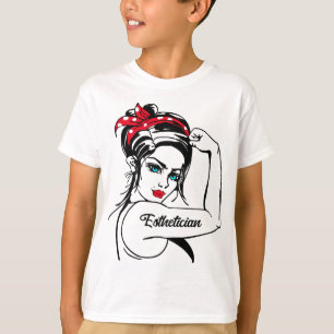 Die Esthetikerin Rosie The Riveter Button Up T-Shirt