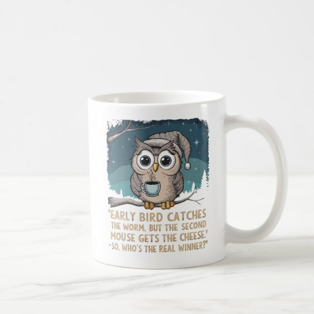 Die Eule hat einen Punkt Kaffeetasse (Rechts)