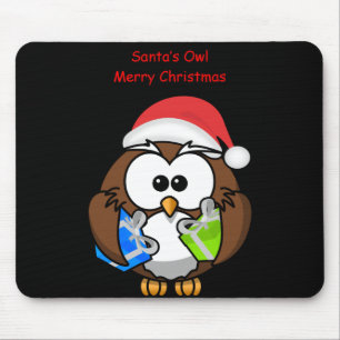 Die Eule-Maus-Pad des Weihnachtsmanns Mousepad