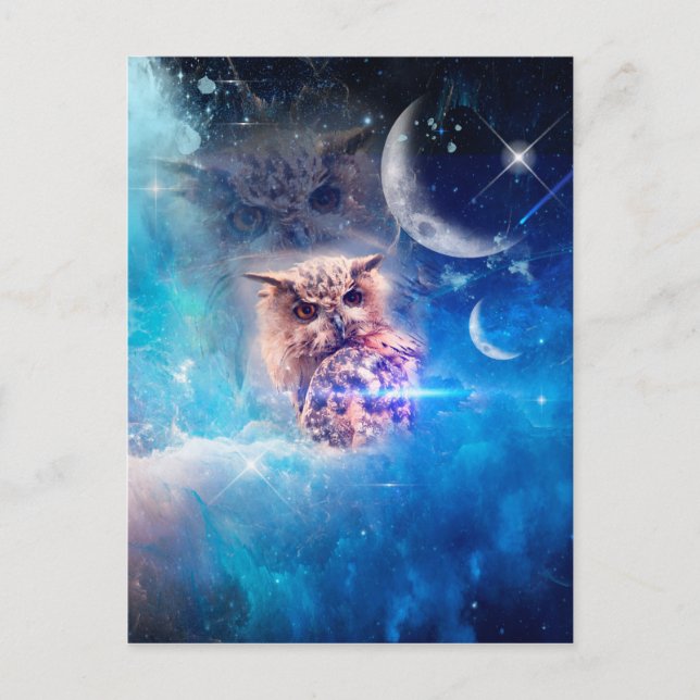 Die Eule Postkarte (Vorderseite)