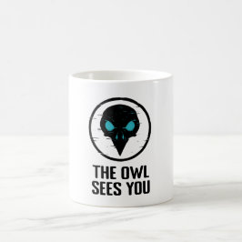 Die Eule sieht Euch - Glitch Eye Horror Shirt - We Kaffeetasse