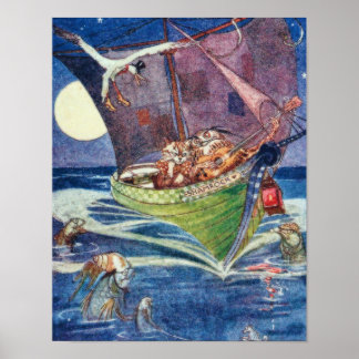 Die Eule und das Kätzchen William Pogany Fine Art Poster