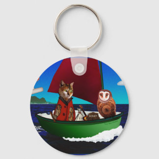 Die Eule und der Pussycat-Schlüsselanhänger Schlüsselanhänger