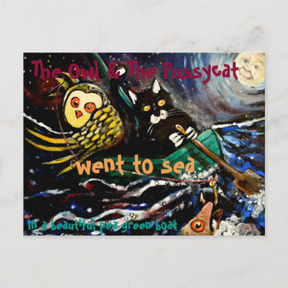 Die Eule und die Fotze Postkarte