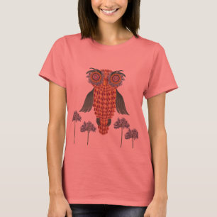Die Eule von Klugheit und von Blumen T-Shirt