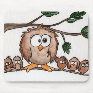 Die Eulen-Familie Mousepad