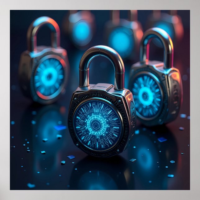 Die Evolution der High-Tech-Security-KI Poster (Vorne)