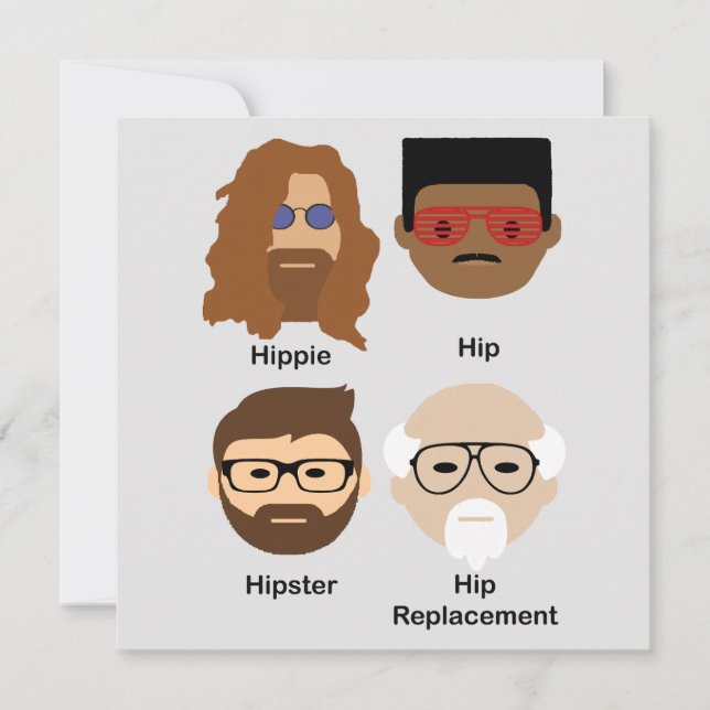 Die Evolution der Hüft-Grußkarte Karte (Vorderseite)