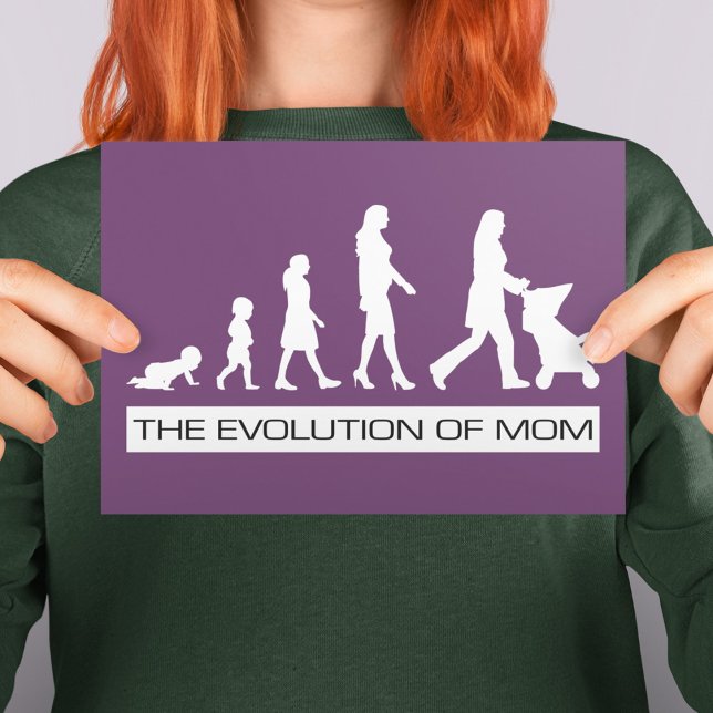 Die Evolution der Mama Postkarte (Von Creator hochgeladen)