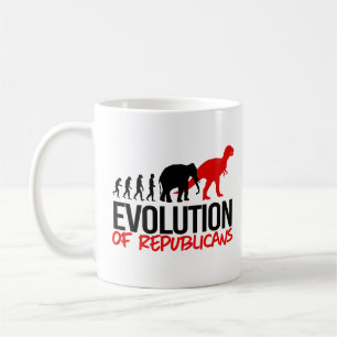 Die Evolution der Republikaner zu Dinosauriern Kaffeetasse