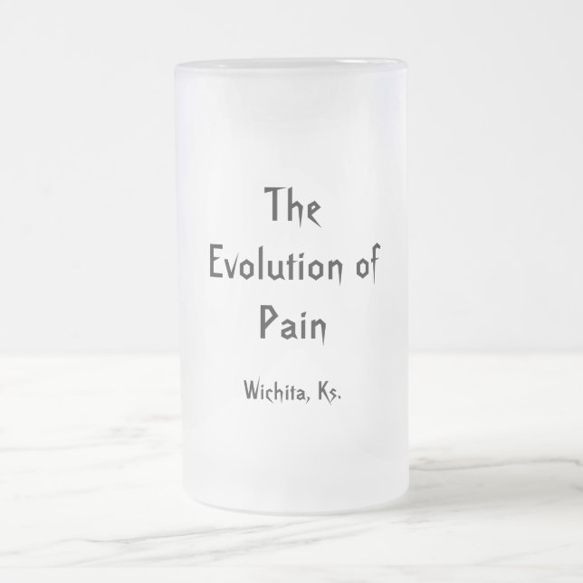 Die Evolution der Schmerz, Wichita, Ks. Mattglas Bierglas (Mittel)