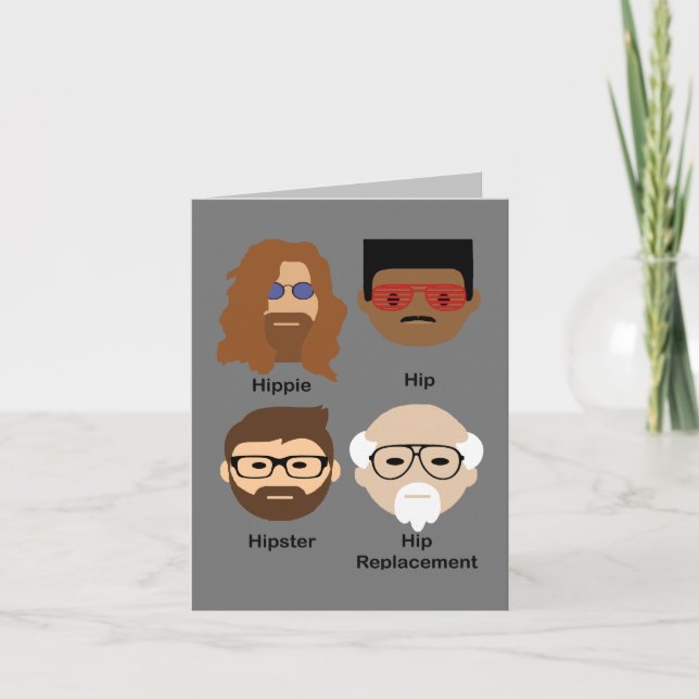 Die Evolution des angesagten - Hippie - angesagten Karte (Vorderseite)