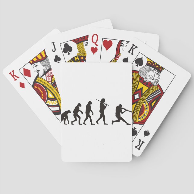 Die Evolution des Baseball-Schlagmanns Spielkarten (Rückseite)