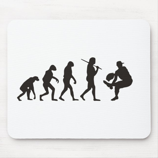 Die Evolution des Baseballpitchers Mousepad (Vorne)