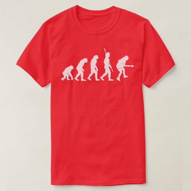Die Evolution des Felsens T-Shirt (Design vorne)