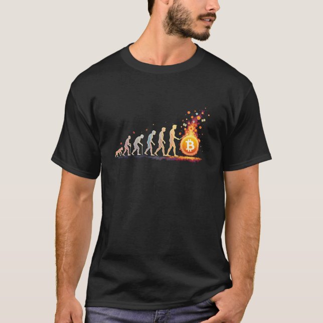 Die Evolution des Geldes Krypto Währung Bitcoin Ev T-Shirt (Vorderseite)