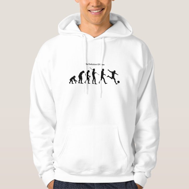Die Evolution des Menschen (Fußball) Sweatshirt (Vorderseite)