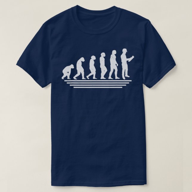 Die Evolution eines Zivilen technischen Funny Zivi T-Shirt (Design vorne)