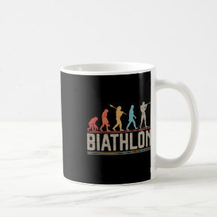 Die Evolution von Biathlon Target Shooting XC Skii Kaffeetasse