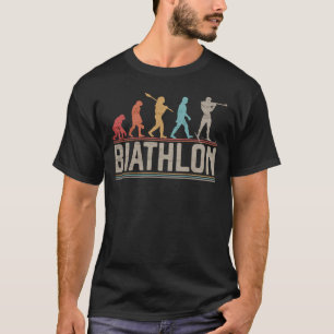 Die Evolution von Biathlon Target Shooting XC Skii T-Shirt