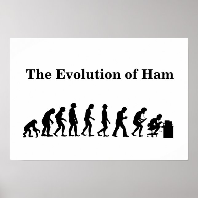 Die Evolution von Ham Ham Radio Poster (Vorne)