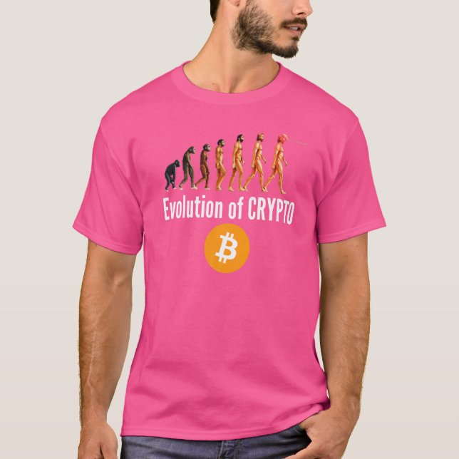 Die Evolution von Krypto Bitcoin Ethereum Kryptowä T-Shirt (Vorderseite)
