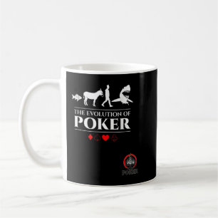 Die Evolution von Poker Fisch Donkey Man Card Shar Kaffeetasse