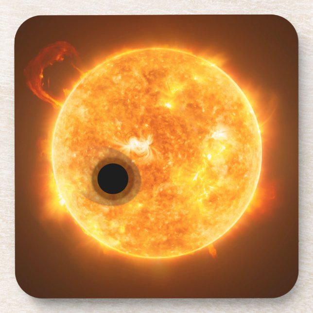 Die Exoplanet Wasp-107b ist ein Gasriese Getränkeuntersetzer (Vorderseite)