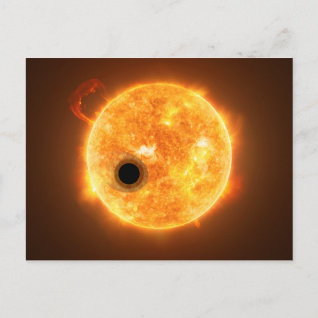 Die Exoplanet Wasp-107b ist ein Gasriese Postkarte (Vorderseite)